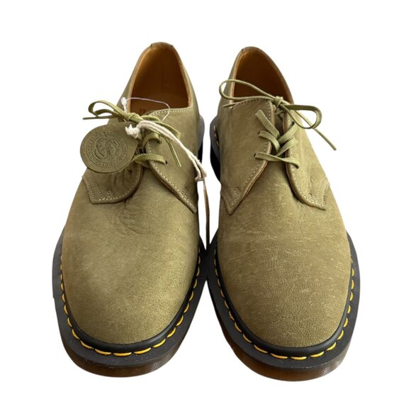 Dr Martens Made in England Leather Lace Up Oxford Green MISMATCH SIZES L10 R11 main image 4